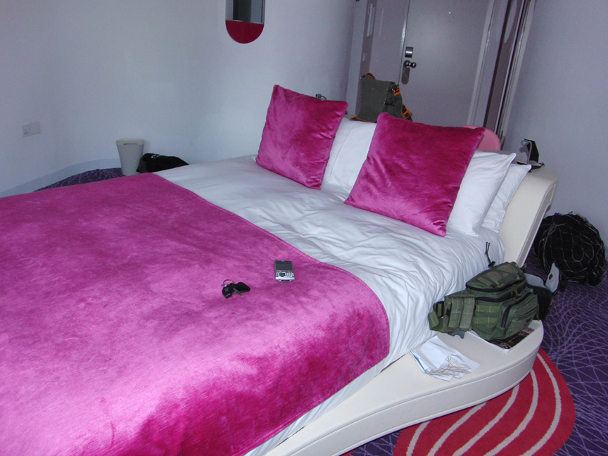 pink bed