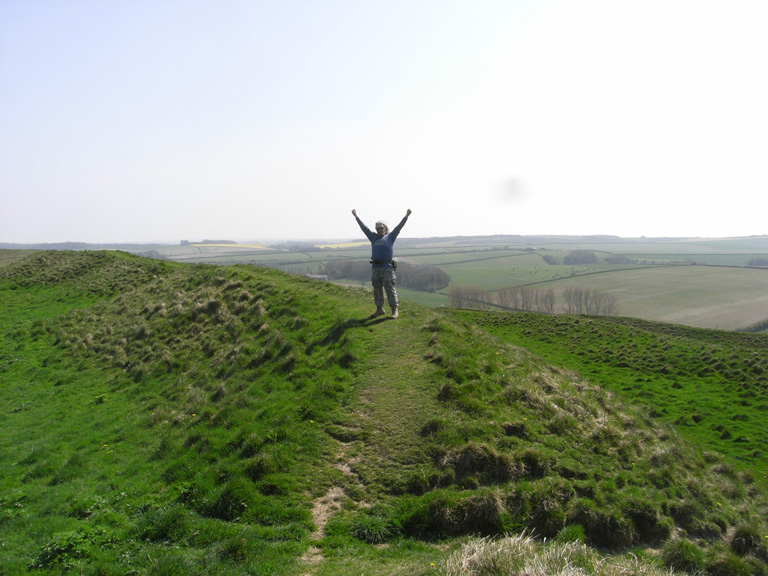 john on maidens castle defences 3