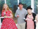 Fi, Angus and Julie with cake