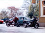 Tony and John's bikes Outside the Dulwich Wood House around 85