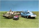A Challenger 2 and a Corgi SPV for scale. Oh and a Smart Car...
