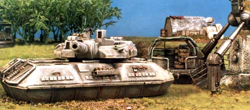 Completed Slammers "Hog" and truck. This was spray primered and then brush painted: CLICK HERE to go to the page that deals with this vehicle