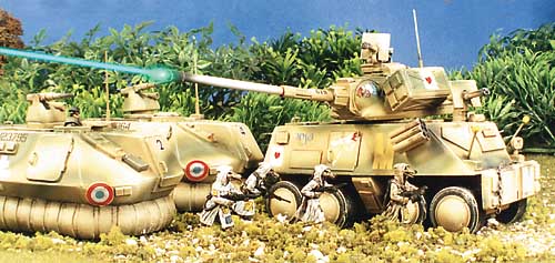Panhard 8 Fraternite in support of two Puma APC's and K'hiff infantry