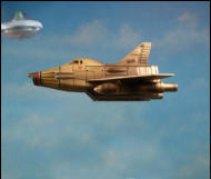 15mm Konami UFO with Product Enterprises Sky1 in same scale