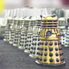 ranks of Daleks awaiting the off